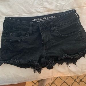 American eagle black shorts
